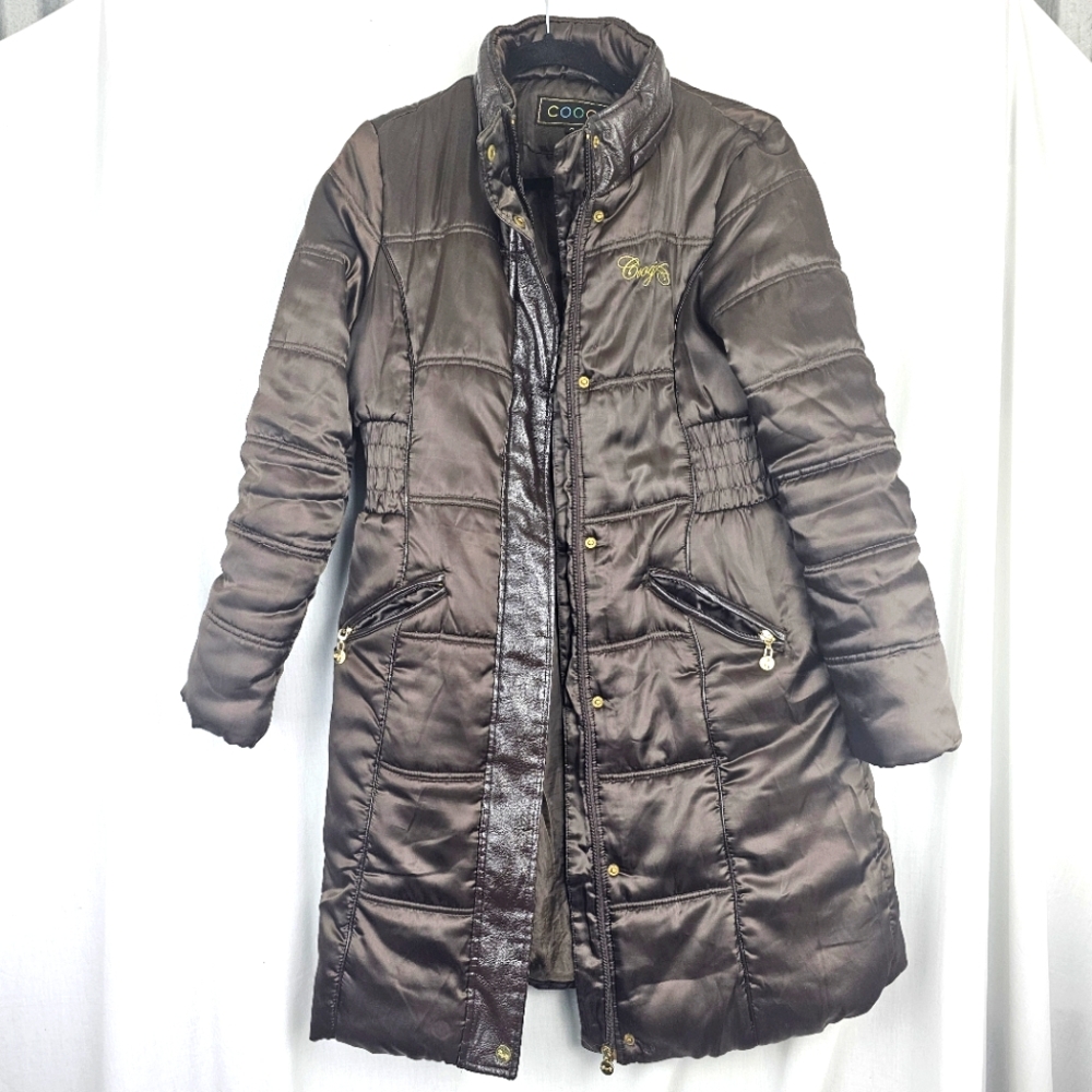 COOGI‎ Long Dark Brown Puffer Jacket Women's Size Medium